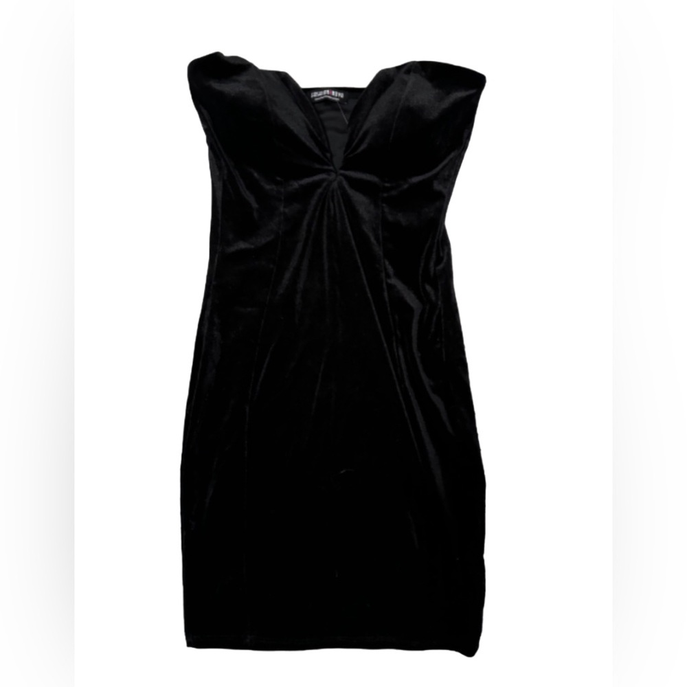 Fashion Nova Strapless Velvet Dress